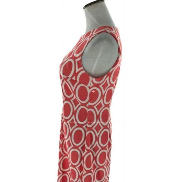Alyx Sheath Dress Womens 8 Geometric Print Sleeveless Retro Mod Style Inspired - Picture 2 of 6